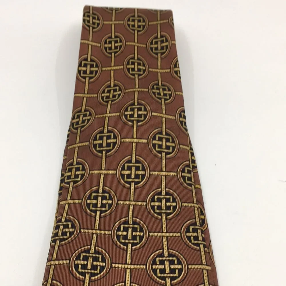 Vintage Smithsonian Institution By Prince Consort Floor Tile Silk Tie
